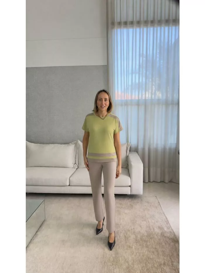 Conjunto Jamili Bicolor em Malha 1
