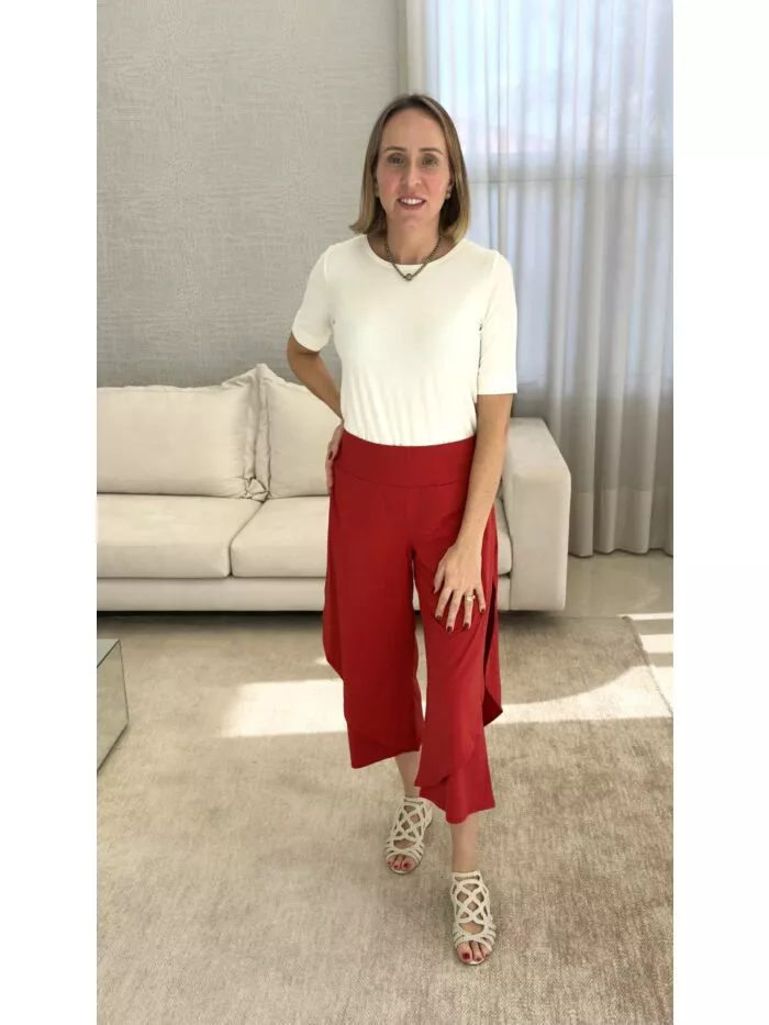 Calça Izabel Pantacourt Dupla em Fluity 1