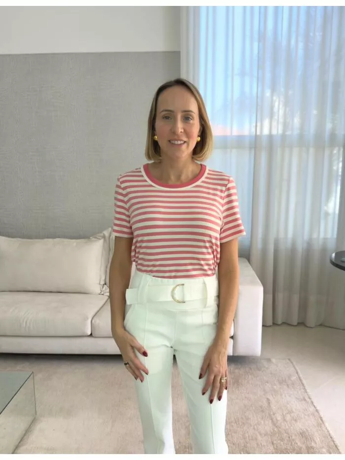 Blusa Amanda Listrada em Malha 1