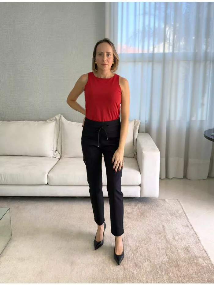 Regata Evelyn VERMELHA MALHA FRIA 1