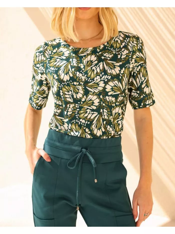 Blusa Amalia Estampada Cor Verde 1