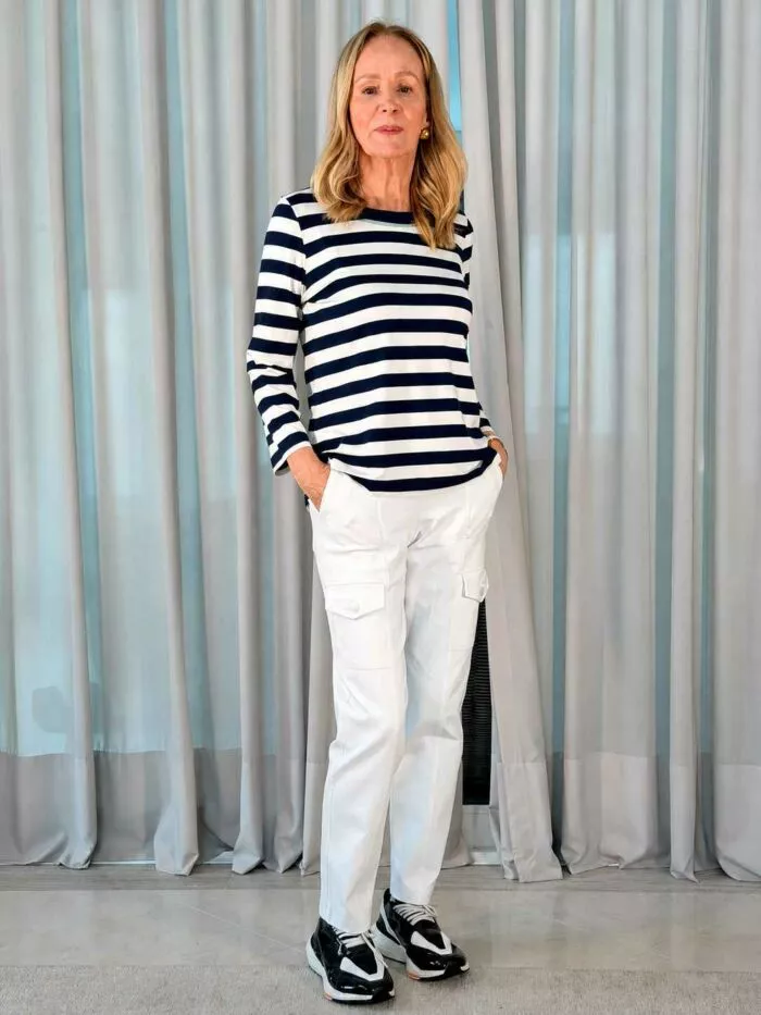 Blusa Cristina Listrada em Malha 1