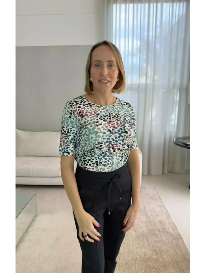 Blusa Eduarda Estampada em Malha Leve 1