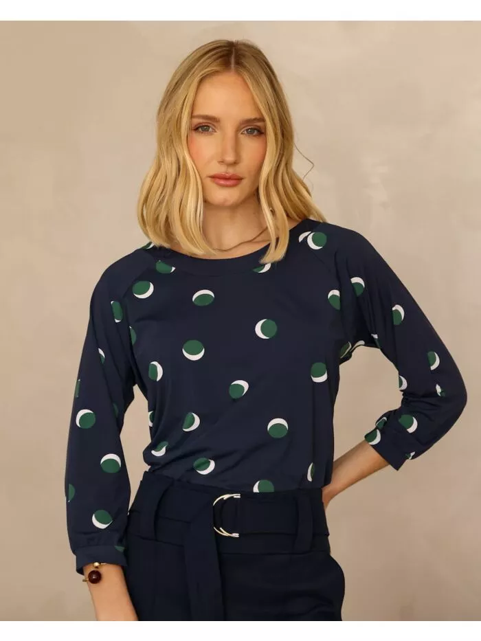 Blusa Solange Estampada Malha Fria 1