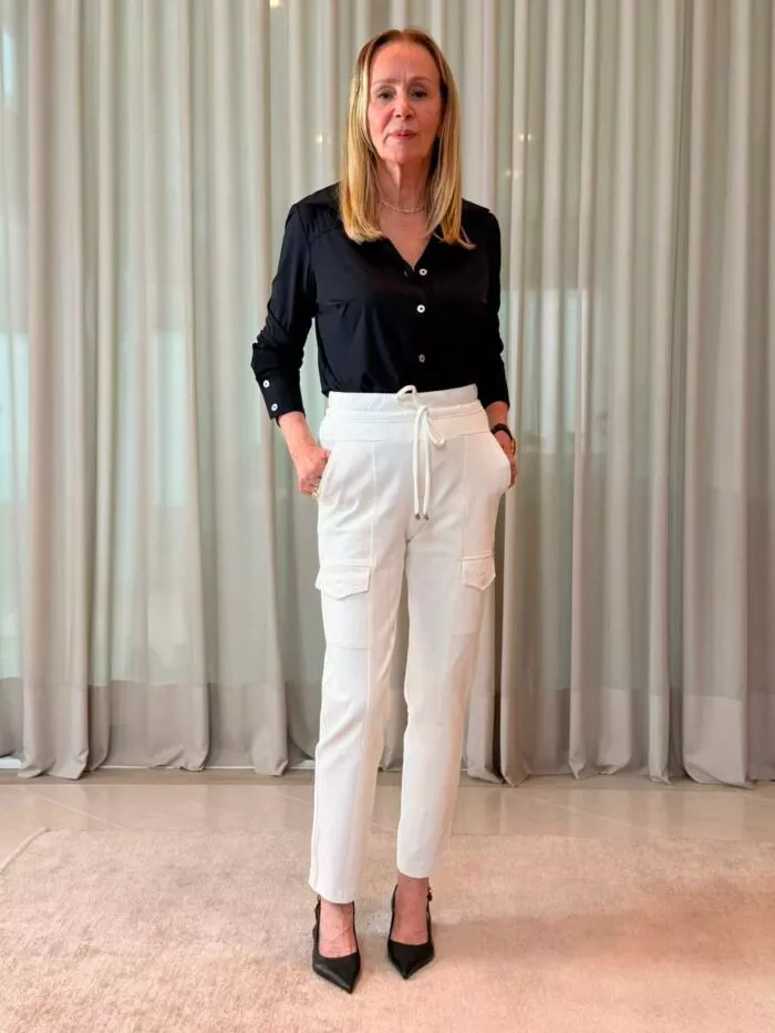 Calça Kika Off White em Malha 1