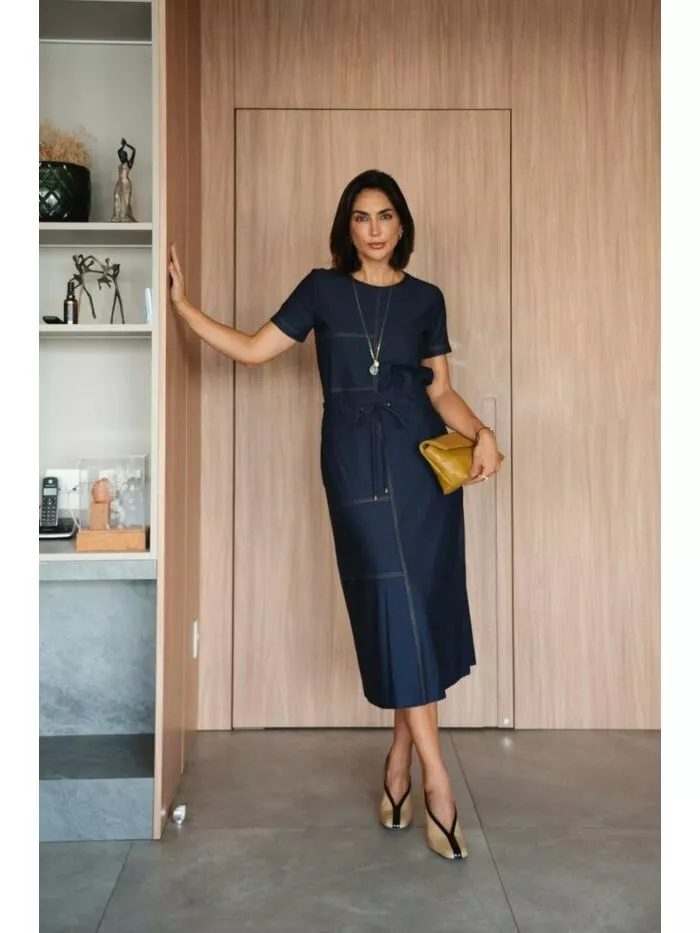 Conjunto Cleide Denim em Malha Jeans 1