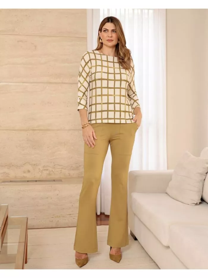 Blusa Marisa Bege Dourado 1