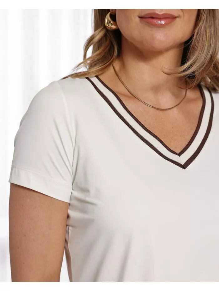 Blusa Valentina zouk em Malha Fluity com Decote V 1