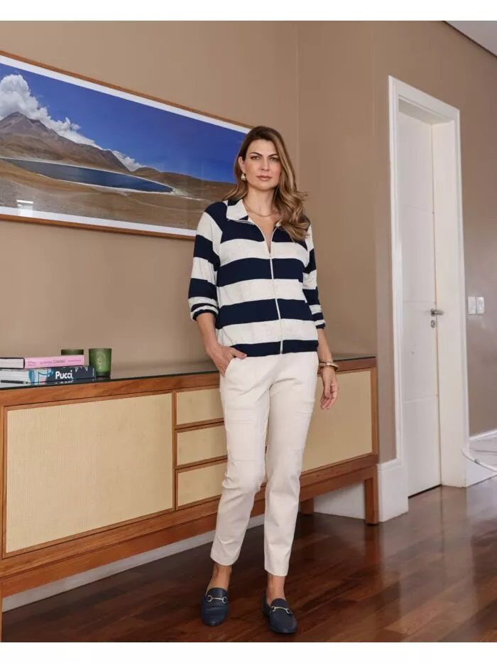 Calça Paola Malha Estruturada cereal 1