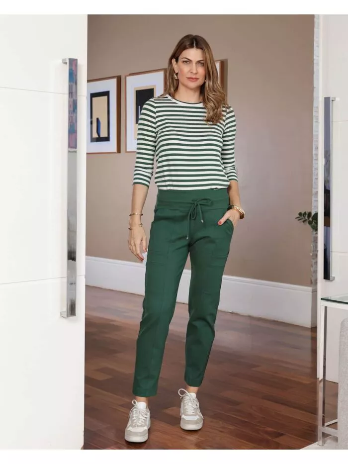 Calça Paola Malha Estruturada Verde 1