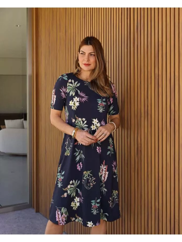 Vestido Prscila em Malha Fria Fluity Estampado 1
