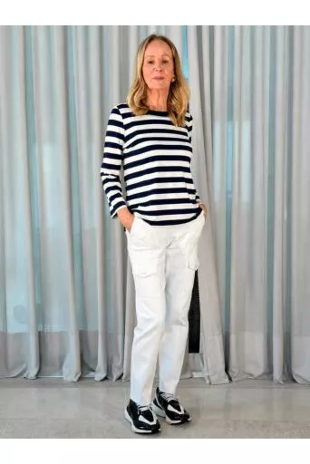 Blusa Cristina Listrada em Malha 1