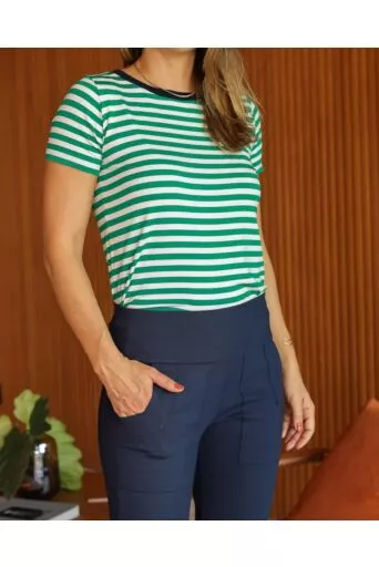 Calça Feminina Joyce em Montaria Azul Marinho 1