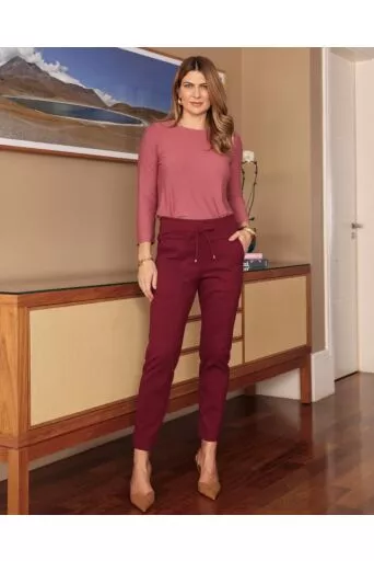 Calça Paola Feminina Malha Estruturada Tanat 1