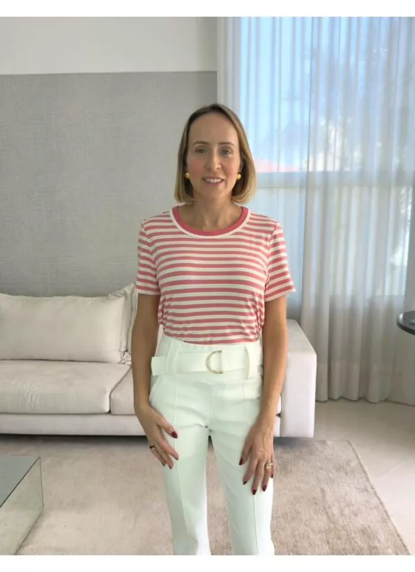 Blusa Amanda Listrada em Malha 1