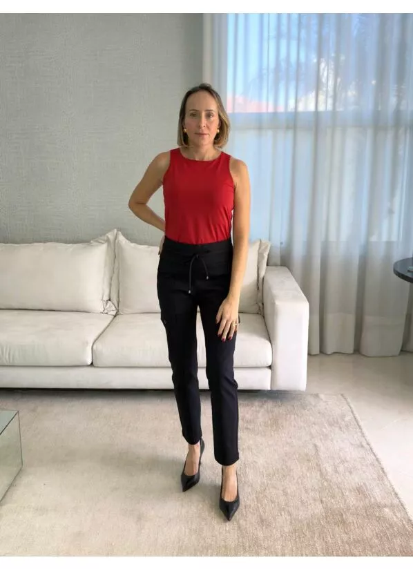Regata Evelyn VERMELHA MALHA FRIA 1