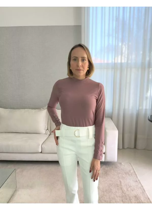 Blusa Stephanie EM MALHA ROSA QUEIMADO 1
