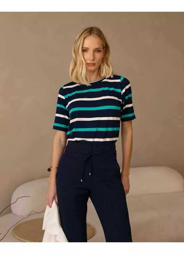 Blusa Olívia Listrada Malha Leve 1