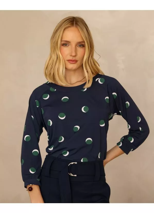 Blusa Solange Estampada Malha Fria 1