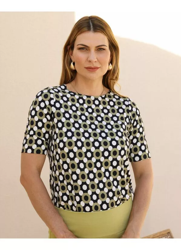 Blusa Dandara Estampada em Malha Fria 1