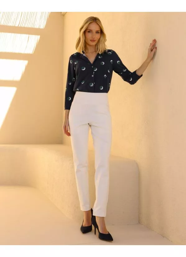 Calça Elis em Malha Off White 1