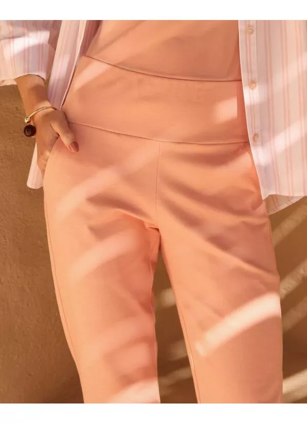 Calça Elis em Malha Rosé 3