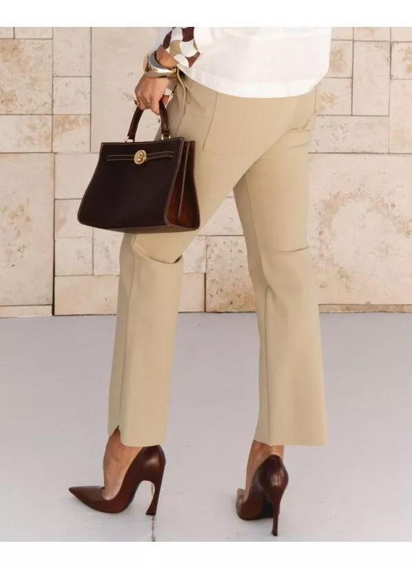 Calça Greta em Malha Bege 3