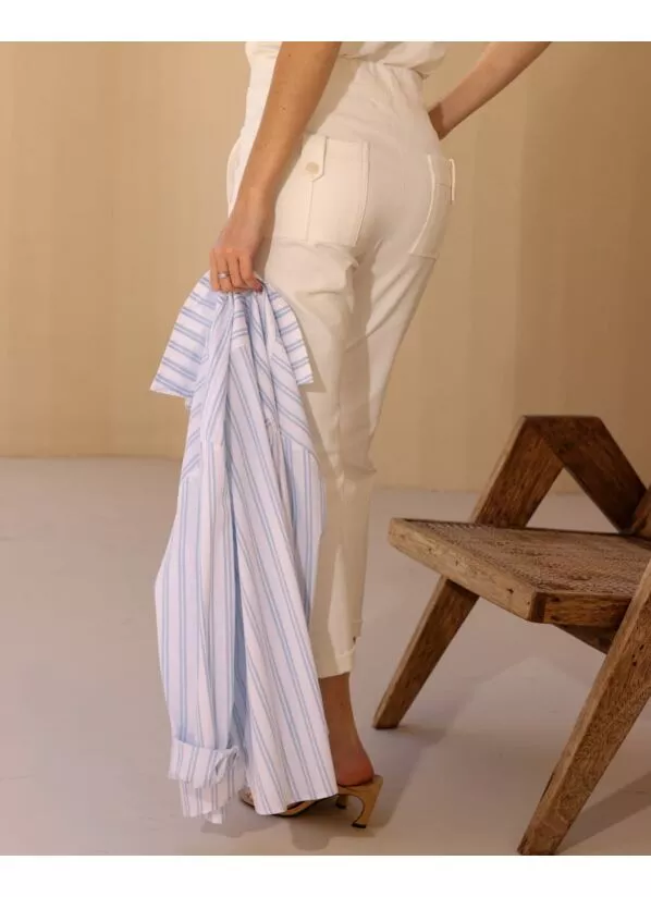 Calça Lulu OFF WHITE EM MALHA 2
