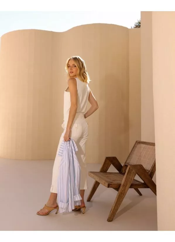 Calça Lulu OFF WHITE EM MALHA 3