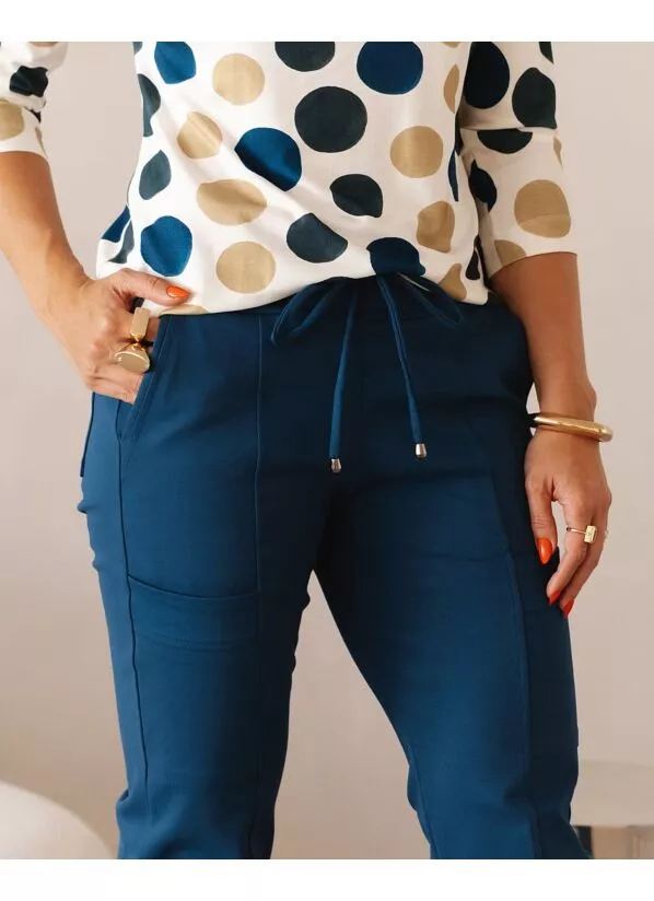 Calça Paola em Malha Azul 3