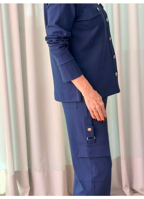 Conjunto Leila em Malha Estruturada Azul 3