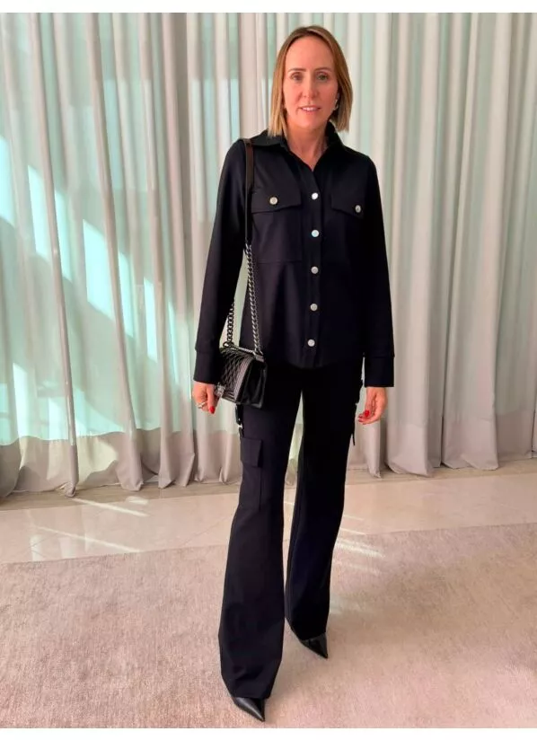 Conjunto Leila em Malha Estruturada Preto 1