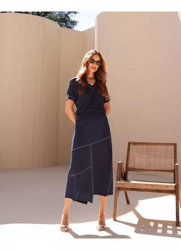 Conjunto Julie em malha azul 1