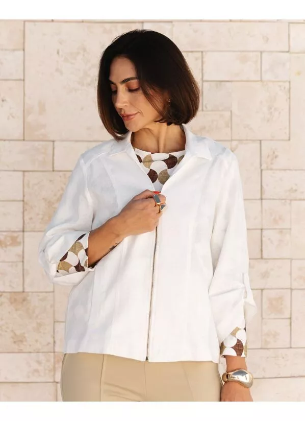Jaqueta Rebeca Linho Off White 2