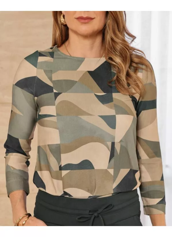 Blusa Este Estampa Geométrica 2