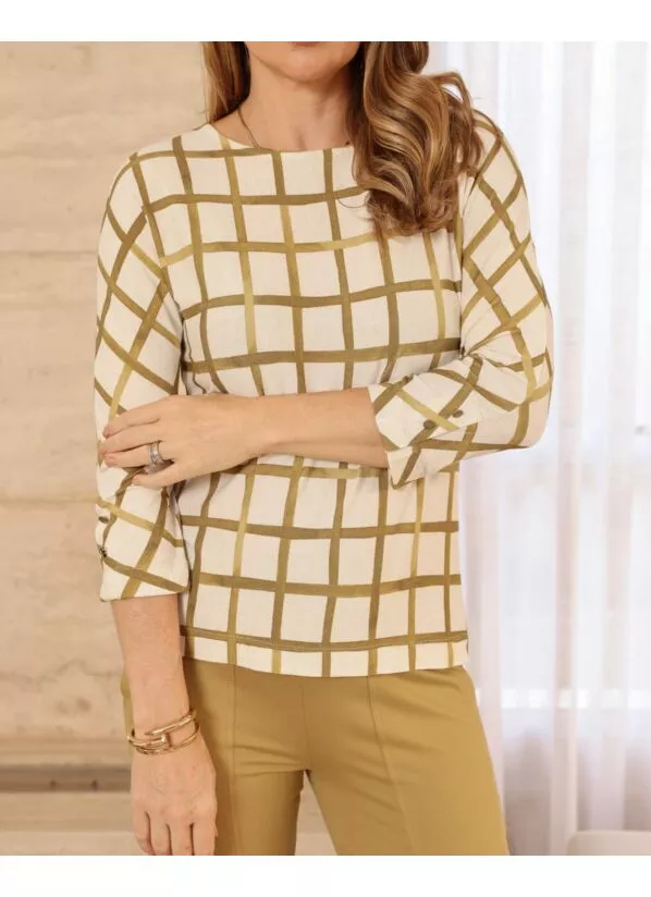 Blusa Marisa Bege Dourado 3