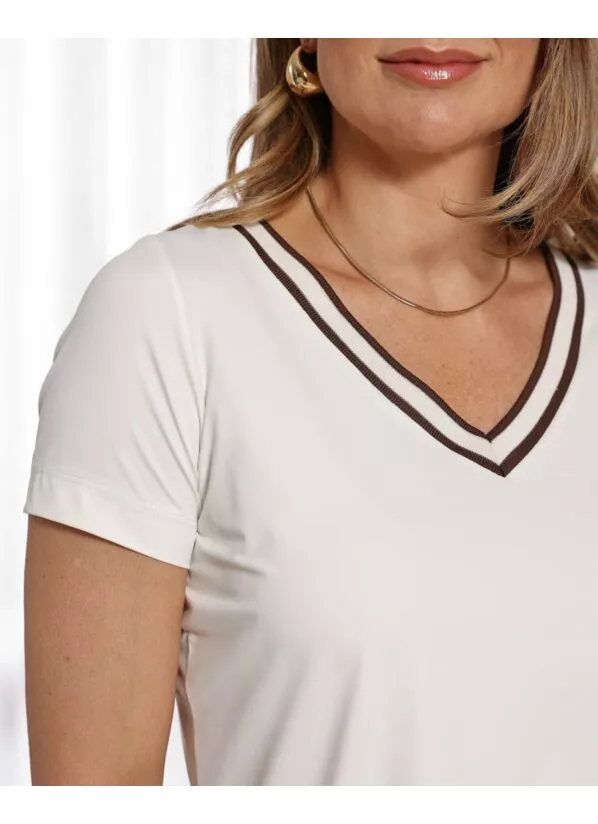 Blusa Valentina zouk em Malha Fluity com Decote V 1