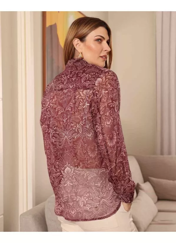 Camisa Pamela Estampa Floral Arabesco 3