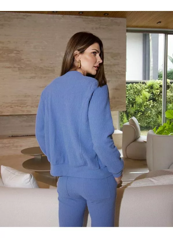 Conjunto Joana em Malha Bouclé – Cor Lilás 3