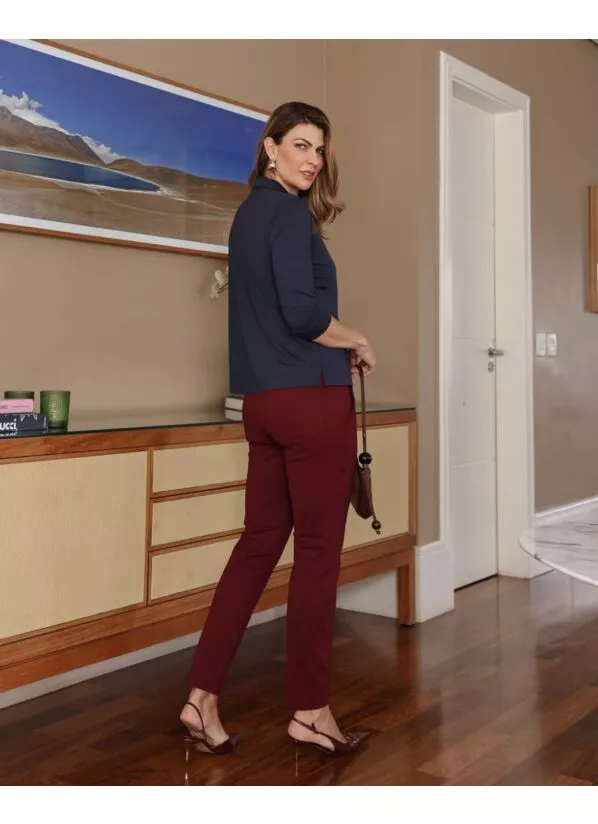 Calça Elis Feminina Malha Estruturada Intenso 3