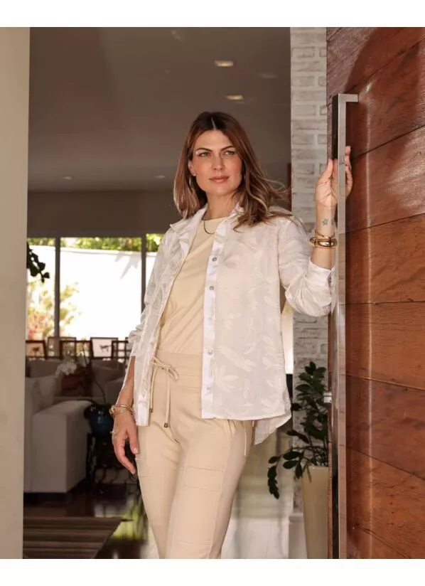 Camisa Elvira Off White Bordada 1