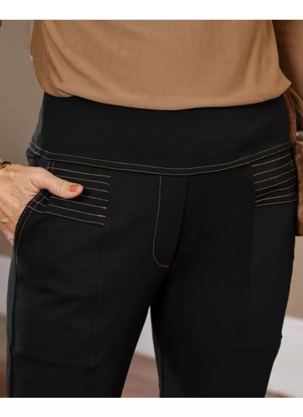 Calça Gisele Preta em Malha 2