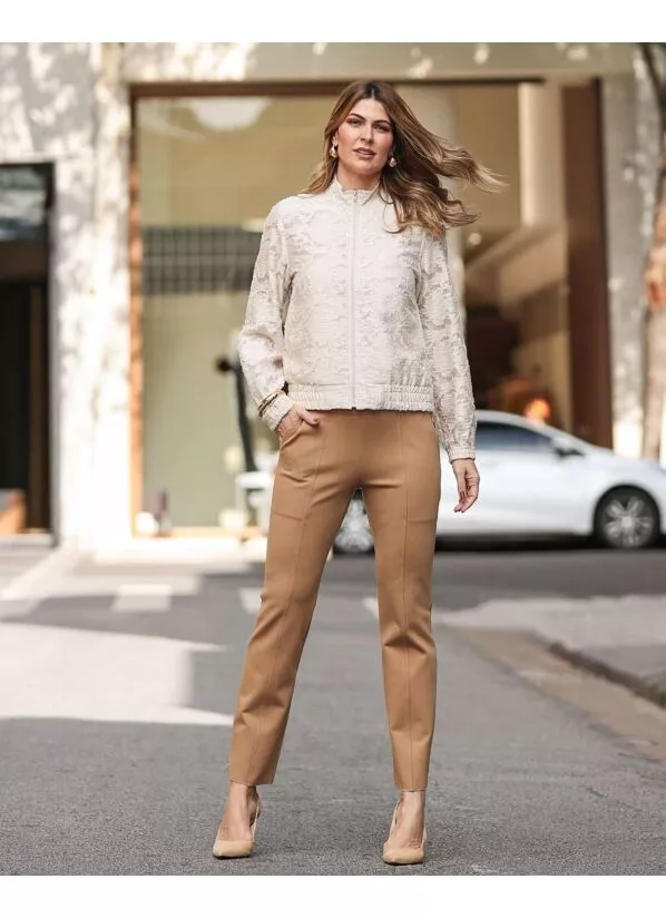 Calça Greta Reta em Malha Crepe – Toffe 2