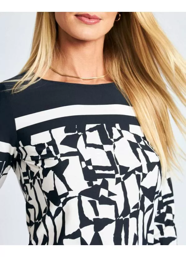 Conjunto Ingrid Blusa e Calça em Malha Fria Estampada 2