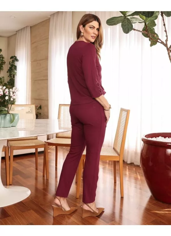 Conjunto Liana Blusa e Calça em Moletinho 2