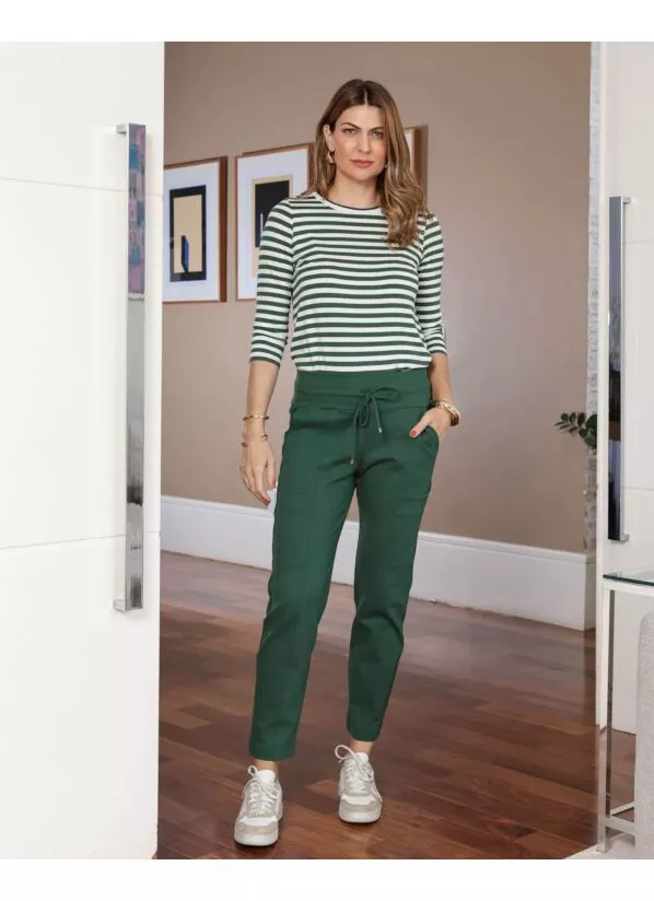 Calça Paola Malha Estruturada Verde 1